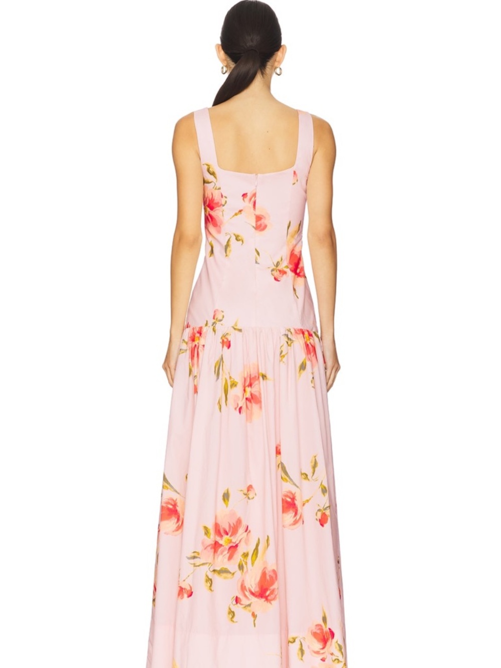 Lovers + Friends Pink Floral Square-Neck Maxi Dress